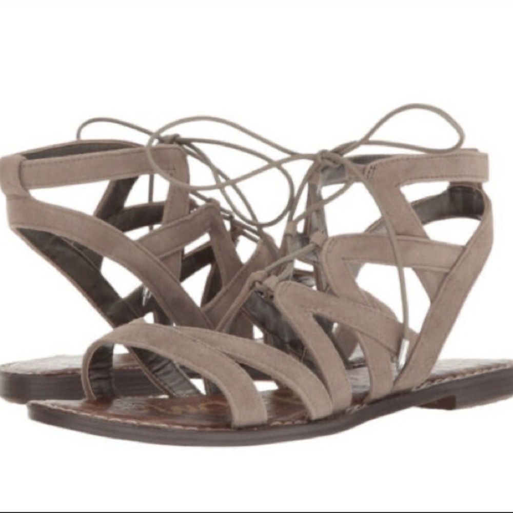 Sam Edelman Gemma Sandals: Taupe Suede